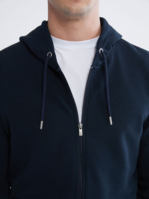 Kap??onlu Erkek Fermuarl? Sweatshirt