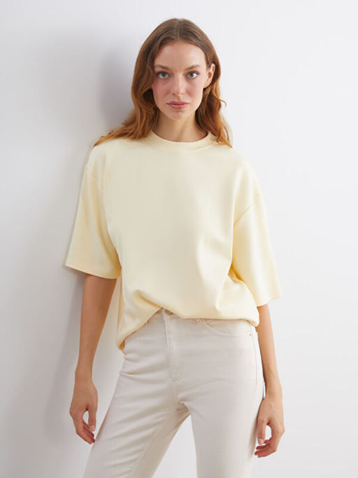 Bisiklet Yaka Kad?n Ti??rt