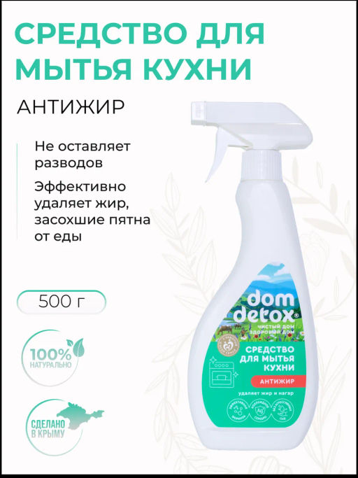 Средство для мытья кухни Антижир для удаления жира и нагара