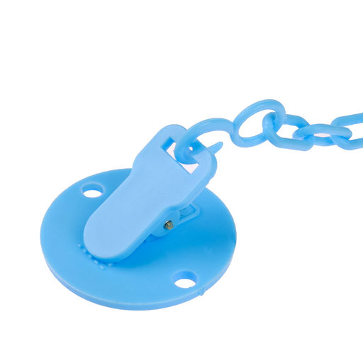 Держатель для соски - пустышки «Счастливый малыш», на цепочке, цвет синий