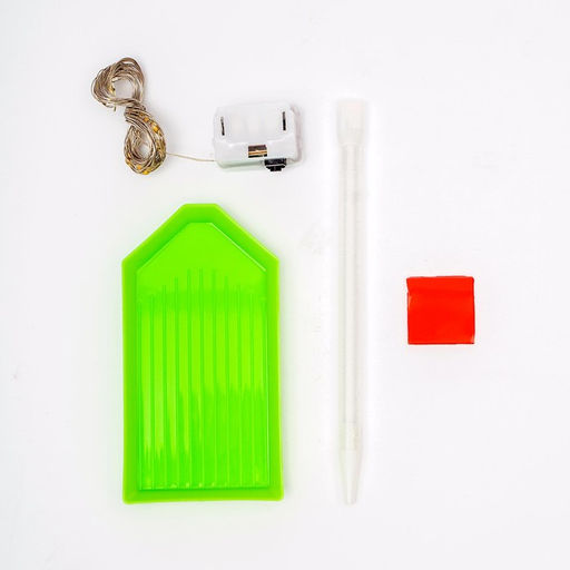 Алмазная мозаика на новый год с частичным заполнением на холсте Нежность, 20?30 см, набор для творчества