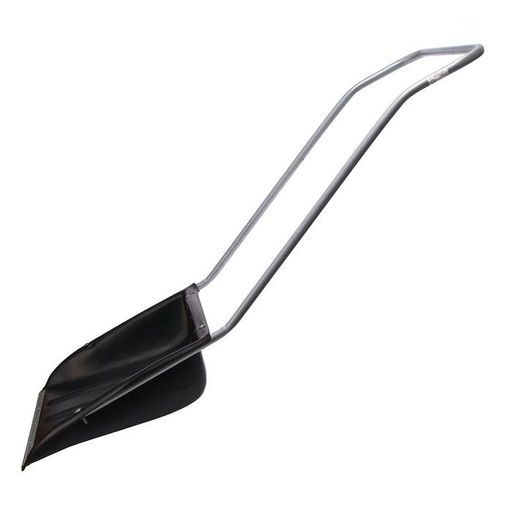 Движок пластиковый для уборки снега, чёрный ковш 600 × 470 мм, металлическая планка, металлическая ручка цвет МИКС