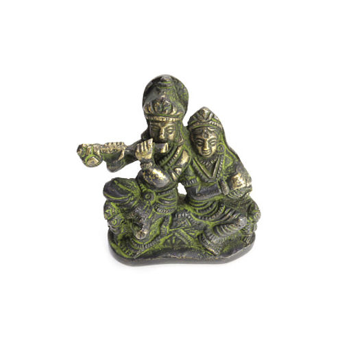 Радха Кришна даруют процветание, счастье и любовь бронза h-8см L-7cм 370г