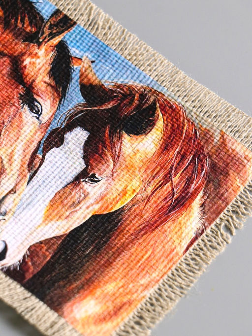 Цена за 2 шт. Магнит на холодильник, панно Свиток. Единство лошадей, 10.5?15.5 см - Simaland фото 3