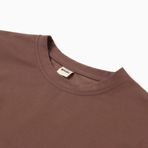Футболка оверсайз с нашивкой женская MINAKU: One Most Brand, коричневая, размер 42