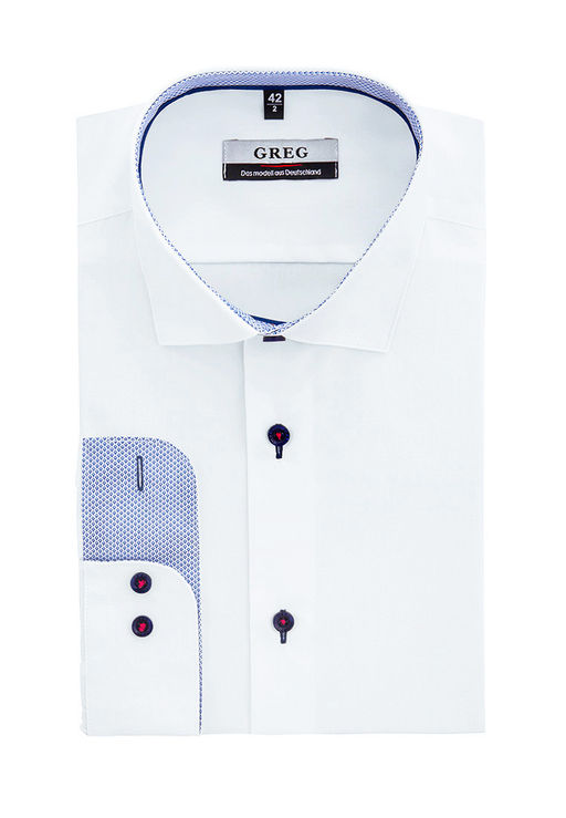 Сорочка мужская длинный рукав GREG 100/139/WH/Z/2p