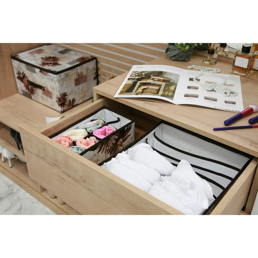 Органайзер для хранения белья Доляна Астра, 7 ячеек, 3430.510 см, коричневый  фото 6