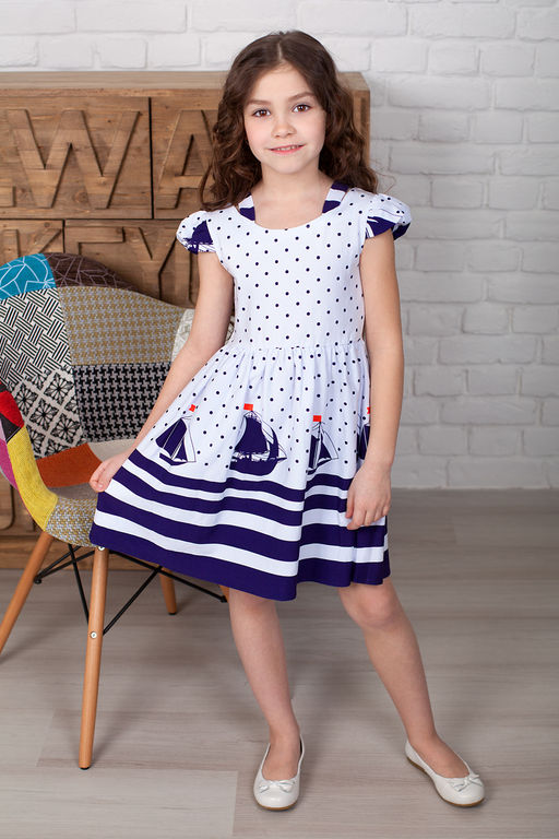 Платье-сарафан Кораблики