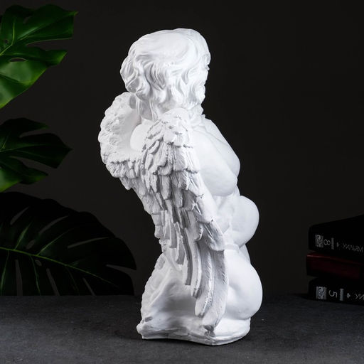 Фигура гипс Ангел и Фея сидя, большая, белый, 19?34?44 см