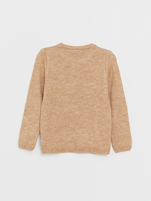 Bisiklet Yaka Desenli Uzun Kollu K?z ?ocuk Triko Kazak - Waikiki фото 2