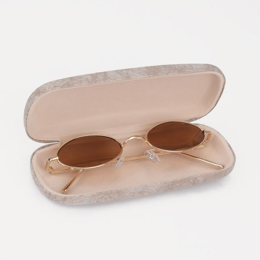 Футляр для очков, хлопушка, длина 16 см, цвет бежевый - Simaland фото 4