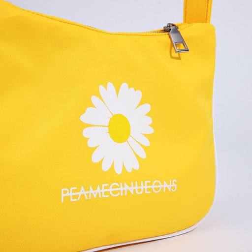 Сумка молодёжная на молнии, цвет жёлтый - Simaland фото 4