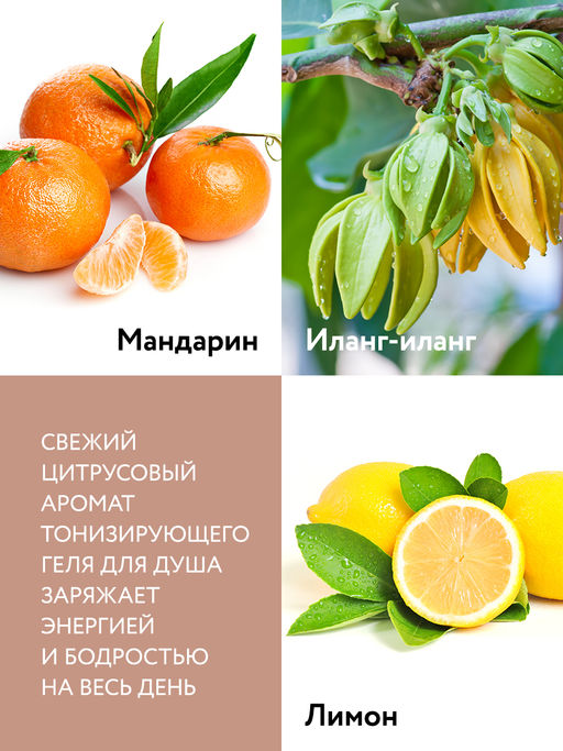 1056 Dr.Sea УВЛАЖНЯЮЩИЙ ГЕЛЬ ДЛЯ ДУША МАНДАРИН - ИЛАНГ-ИЛАНГ - ЛИМОН, 300 ml