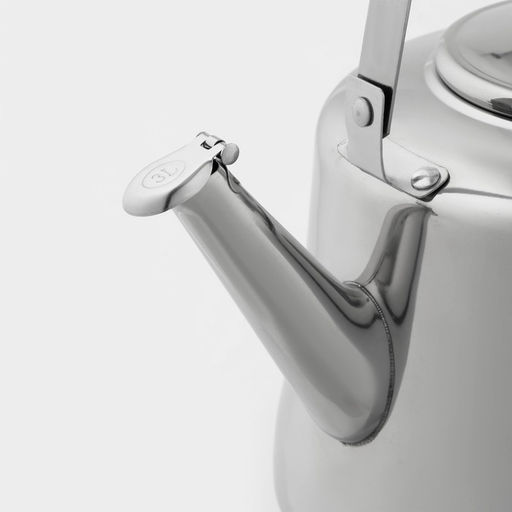 Чайник Чайковский, 3 л, нержавеющая сталь, хромированный - Simaland фото 3