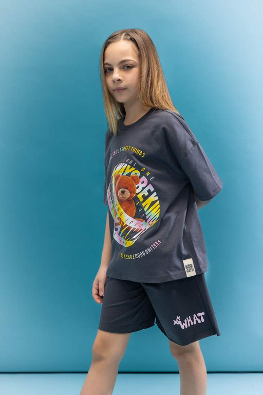 Шорты с принтом для девочек - Defacto фото 3