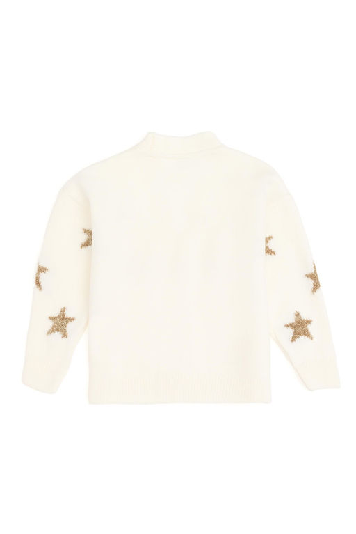 Кремовый трикотажный кардиган для девочки - U.s. polo assn фото 3