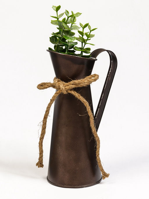 Фигурное кашпо для цветов «Кувшин Ноель», 8×20 см, металл, МИКС