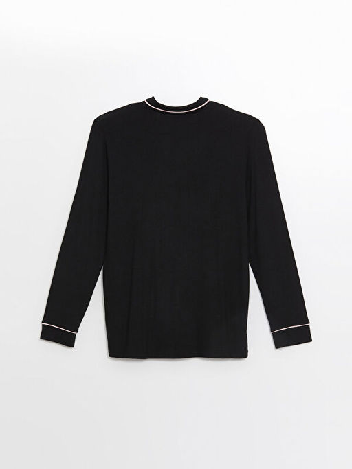 G?mlek Yaka Kad?n Pijama ?st?