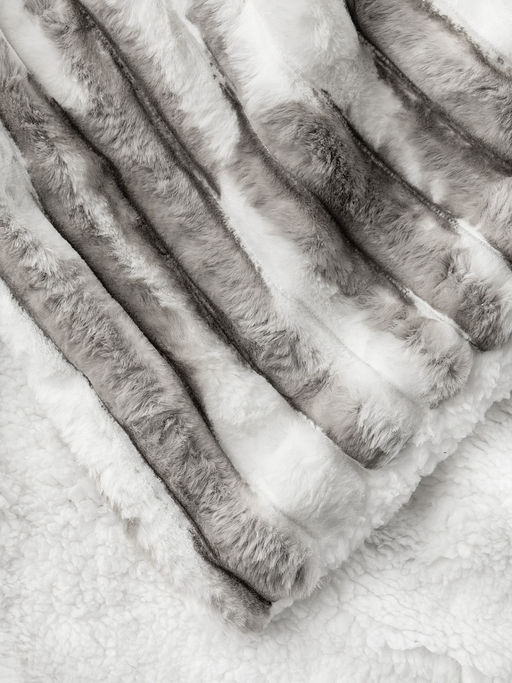 Плед меховой 200x220 серый - Denastia фото 3
