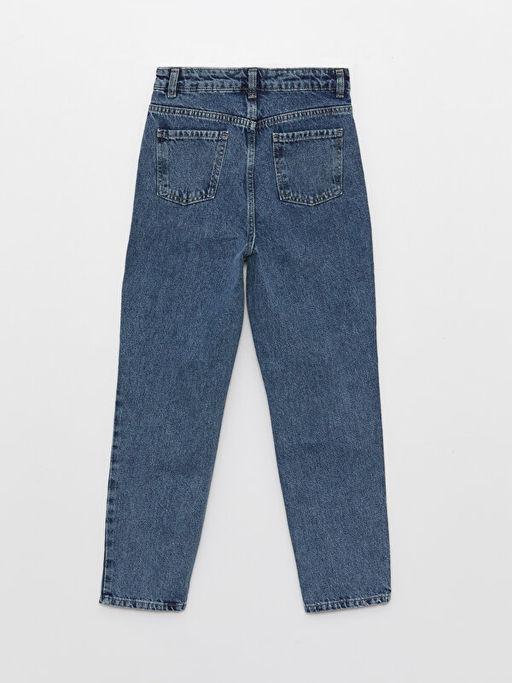 Mom Fit Minnie ve Mickey Mouse Bask?l? K?z ?ocuk Jean Pantolon - Waikiki фото 2