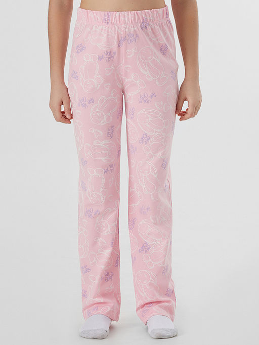 Комплект для девочек розовый с надписью Cute bunny - Mark formelle фото 5