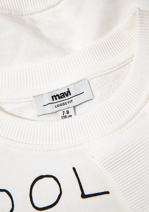 Cool Kids Bask?l? Ekru Sweatshirt - Mavi фото 3