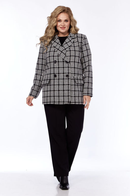 Жакет Элль стиль 2325/1ж черно-белый фото 2