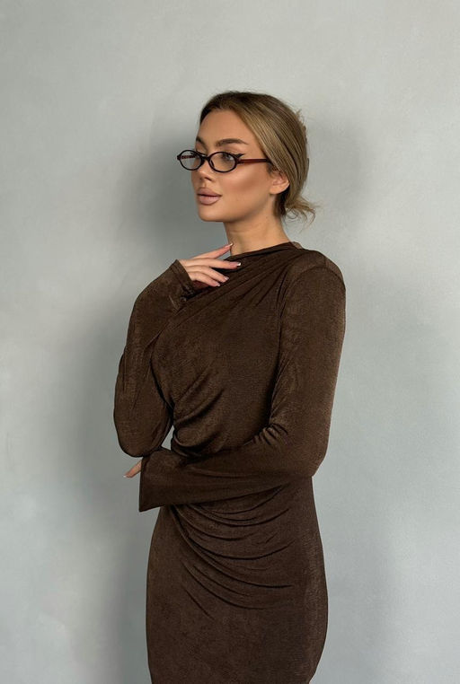 Платье #КТ1074, шоколадный - Dommod фото 10