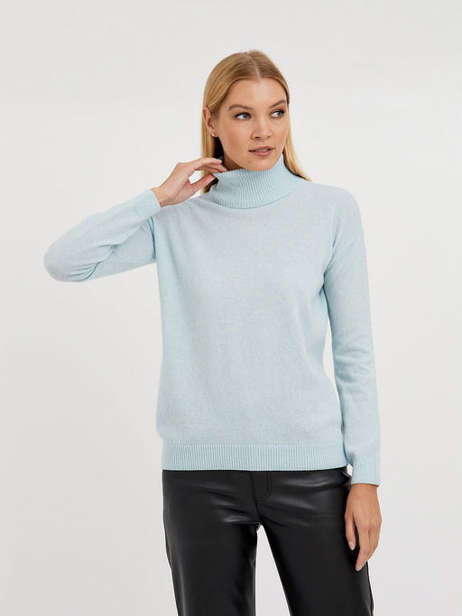 водолазка женская базовая из шерсти со спущенной линией плеча - Glenfield фото 2