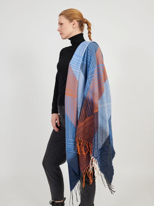 Большой  платок в стиле арт-деко в составе шерсть - Tantino фото 2