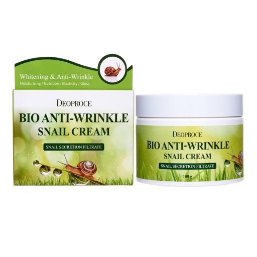 DEOPROCE BIO ANTI WRINKLE SNAIL CREAM Крем для лица против морщин с муцином улитки  фото 2