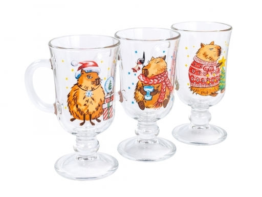 Кружка ГЛИНТВЕЙН НОВОГОДНЯЯ КАПИБАРА 200мл