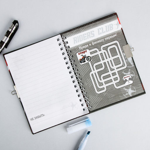 Записная книжка на замочке Любитель скорости,А6, 50 листов. - Artfox фото 4