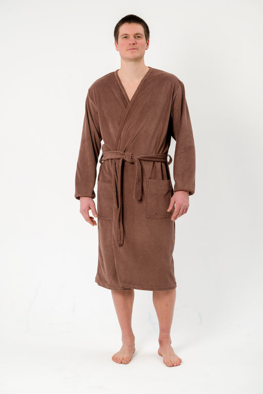 Халат мужской из махры Ренат светло-коричневый - Амадэль фото 11