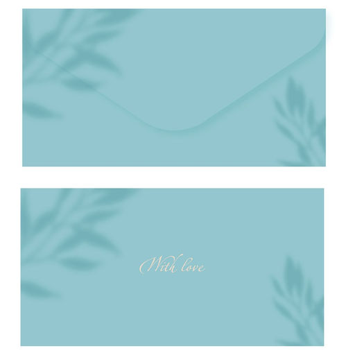 Цена за 2 шт. Конверт для денег MESHU "Без текста" (MS_55121) "Aquamarine" soft-touch ламинация, фольга