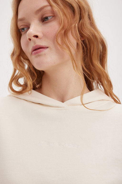 Худи из 100% хлопка "Лён" женское