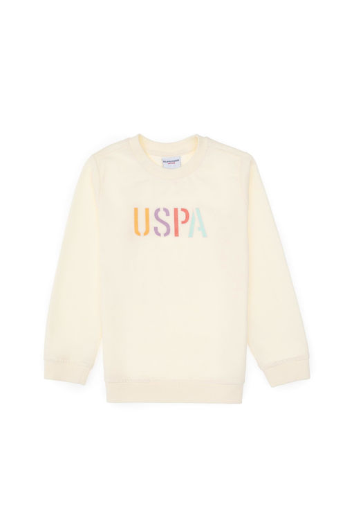 K_z _ocuk Krem Basic Sweatshirt Sepette S_rpriz _ndirim - U.s. polo assn фото 2