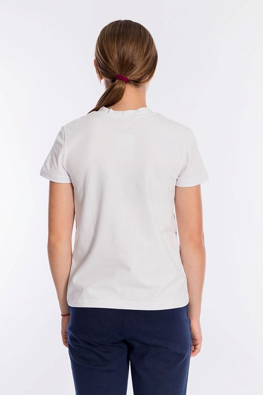 Джемпер с коротким рукавом М21887б Белый - Елена фото 4