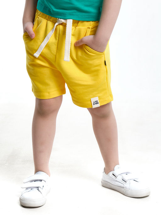 Шорты трикотажные для девочки 22-1647 желтый - Mini maxi фото 3