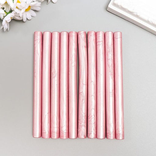 Цена за 10 шт. Сургуч для печати стержень «Розовая пудра», 13.2×1.1 см