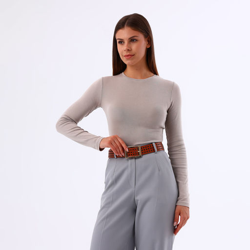 Ремень женский, 110×4 см, пряжка металл, золотистая, рыжий