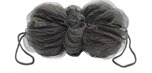 Цена за 3 шт. Мочалка для тела "Trio" RILLY, цвет черный, 9*18*7см / 70 гр