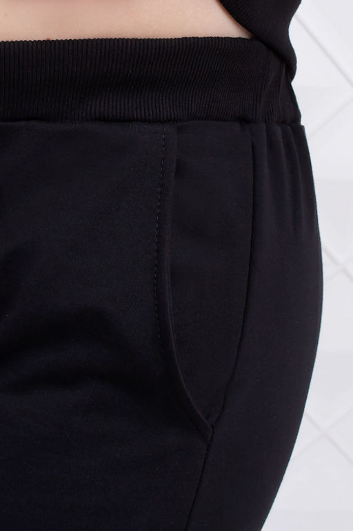 Арт. 2361 Костюм с брюками женский 50-58 (5 шт) Цвет:верх-черный,низ-черный - Калинка фото 8