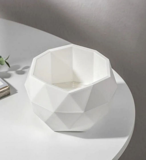 Кашпо Топаз (0,45л) Цв. Белый (Арт. КШ-9110) - Вмс фото 2