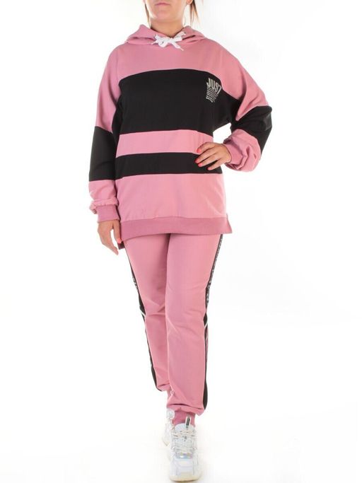 Y326 PINK Спортивный костюм женский (100% хлопок) - Фабричный китай фото 2