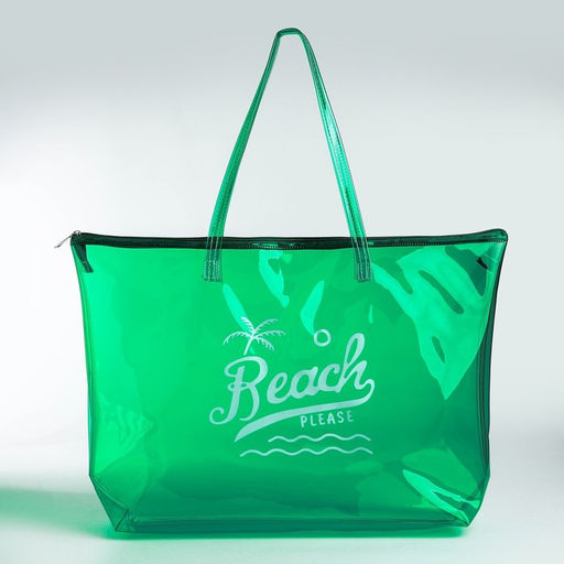Сумка пляжная Beach please, 50*35*11, зелёный цвет - Nazamok фото 10