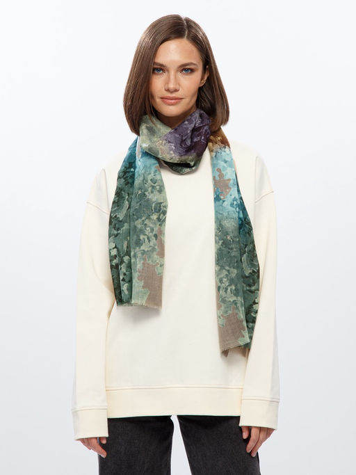 Палантин жен. шерсть+шелк 70х180 WA43-50689-03 - Eleganzza фото 4