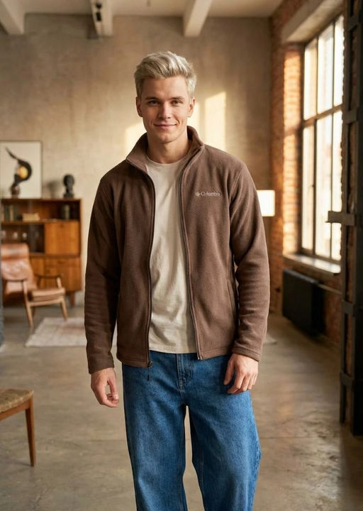 KM1874 Толстовка на молнии (флис) КОРИЧНЕВЫЙ