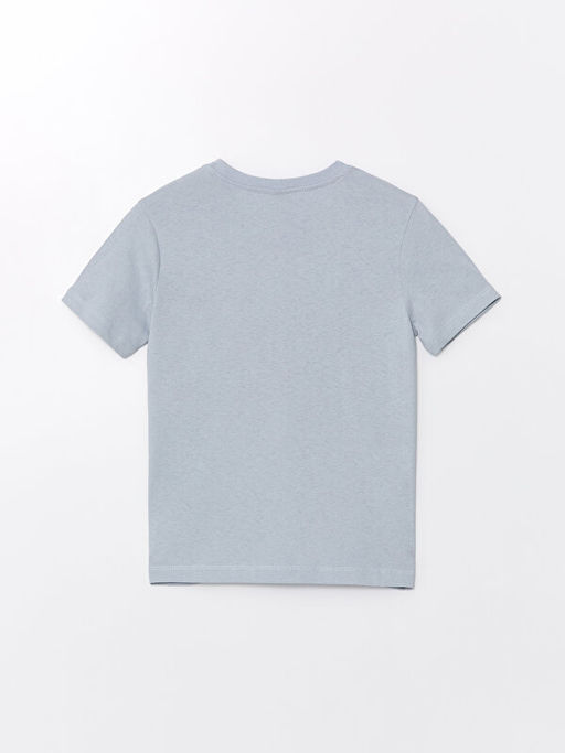 Bisiklet Yaka Bask?l? K?sa Kollu Erkek ?ocuk Ti??rt - Waikiki фото 2