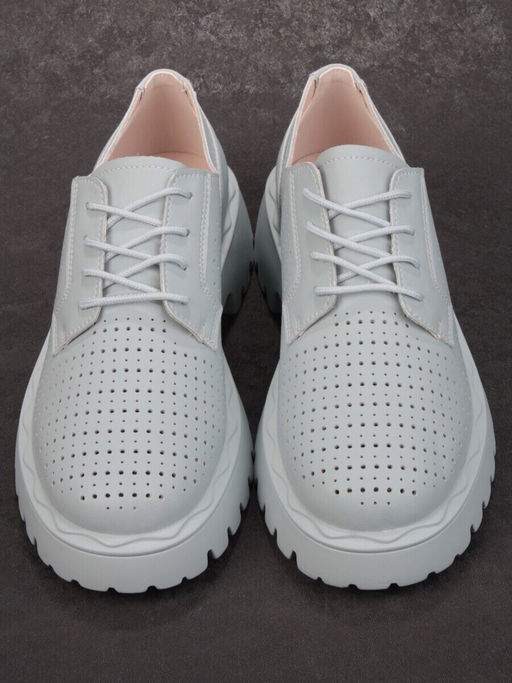 03-HY8-3D LT. BLUE Полуботинки женские (натуральная кожа)